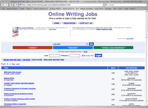 Online writing jobs