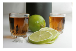 Tequila and limes