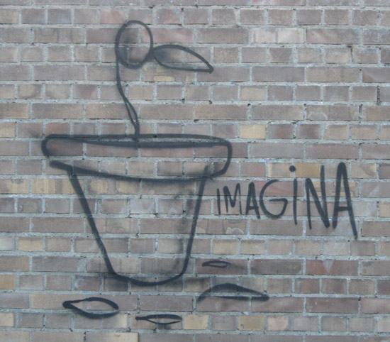 Imagine a world without art A graffiti art piece
