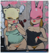 A Miss Van graffiti art piece